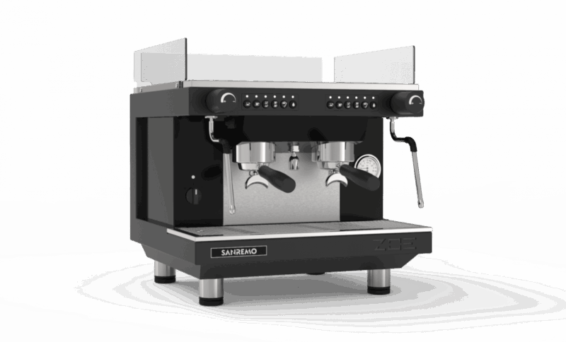Sanremo Zoe espresso machine with volumetric control technology and two heads
