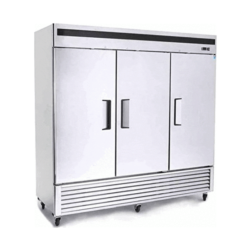 Bankool display refrigerator, model 8508 - 3 doors - steel