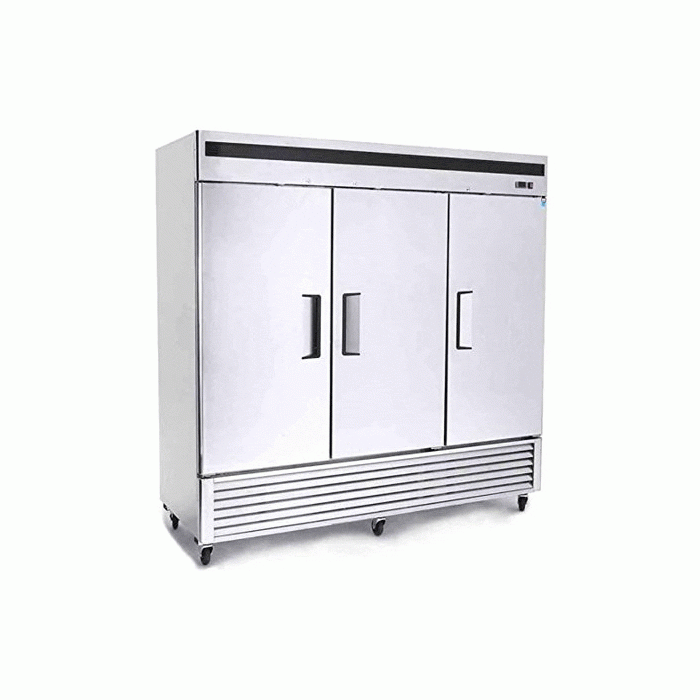 Bankool display refrigerator, model 8508 - 3 doors - steel