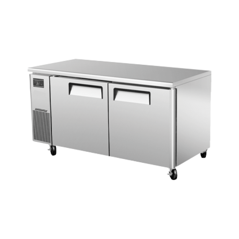 ثلاجة أرضية من الفولاذ المقاوم للصدأ ببابين مفصليين - 150 سم