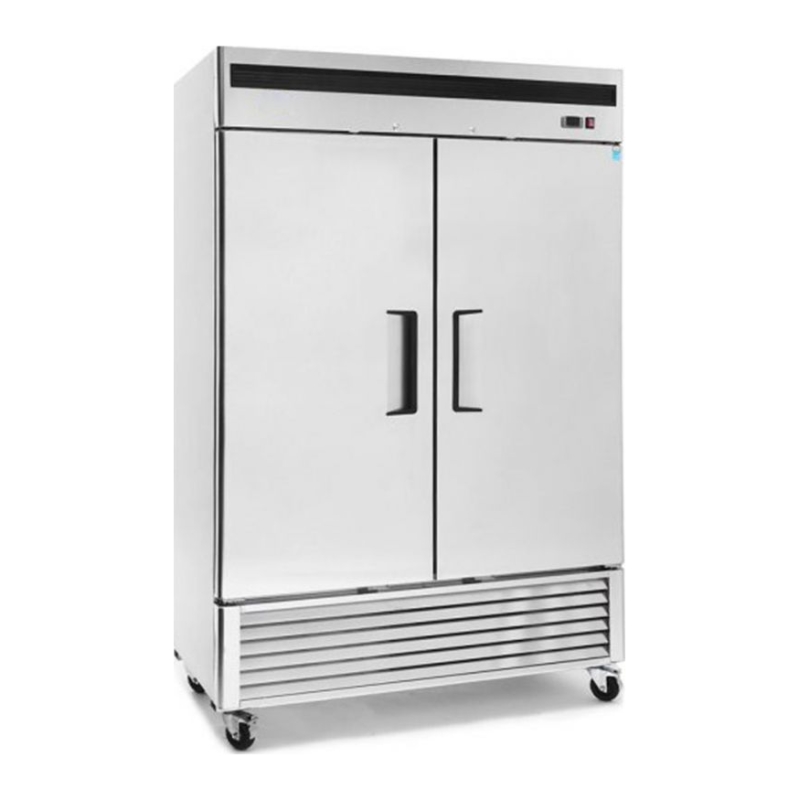 Upright freezer with 2 closed doors, model 8502 - steel