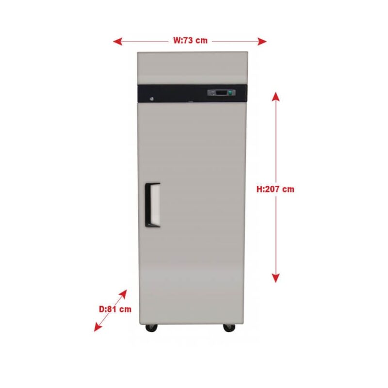 Bancool vertical refrigerator, 1 closed door, model 8505 - steel - Image 3