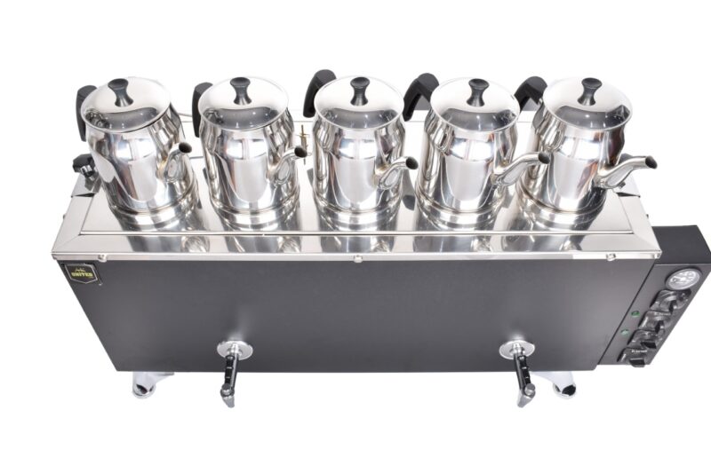 5-pot steel steam tea maker